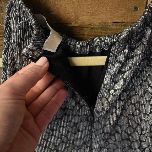 Michael Kors Black and Silver Metallic Halter Top - Picture 7 of 14